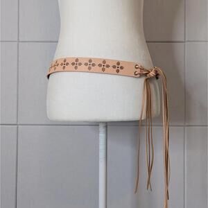 Vintage 90s y2k Sonoma leather boho tie belt